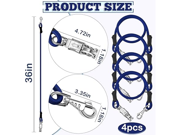 thumbnail interactive-video image 1 of Showman 52984-B Pair Of 29" Bungee Cords With Panic Snap Hooks – Trailer Tie Downs 1 of 5