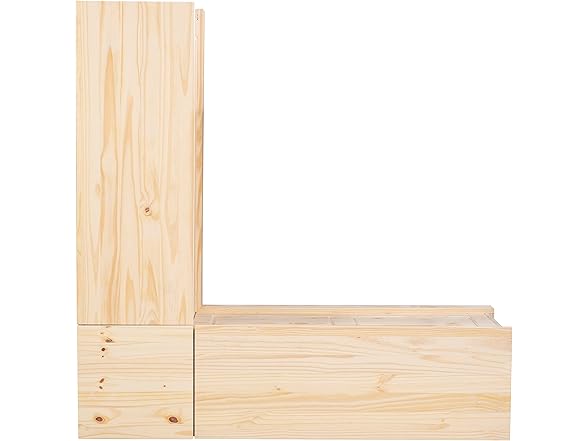 Linon Harris Unfinished Wood Backless Nook