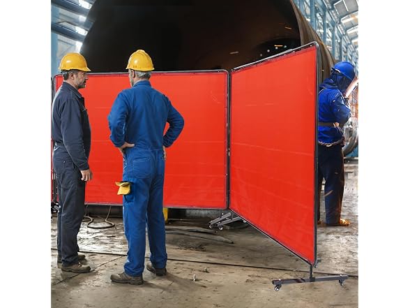 Welding Screen with Frame, 6' x 8' 3 Panel