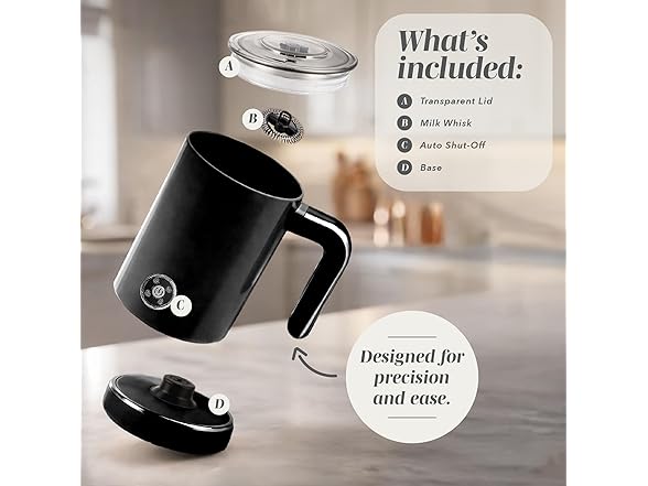 4-in-1 Electric Milk Steamer & Frother