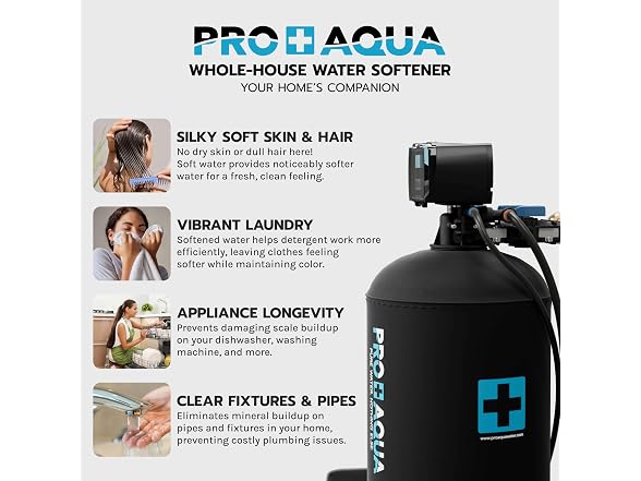 PRO+AQUA Heavy Duty Whole House Water Softener System