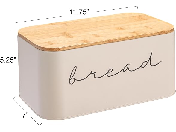 Bloomingville Metal "bread" Bin with Bamboo Lid