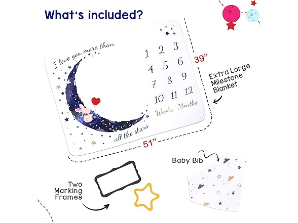 Fleece Baby Milestone Photo Blanket