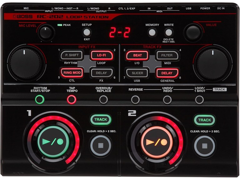 BOSS Rc-202 Loop Station - 2 Stereo Tracks & 64 Phrase Memories
