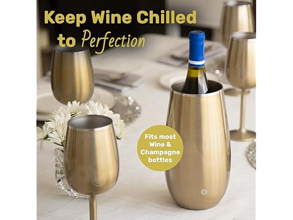 SNOWFOX Triple Walled, Stainless Steel Wine Chiller 
