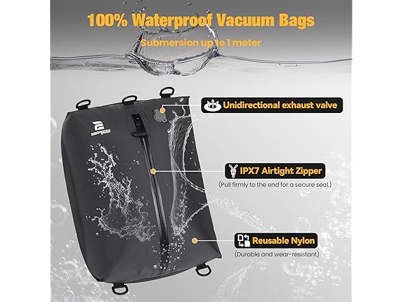 Black 3 Pack Vacuum Bags 3 Sizes