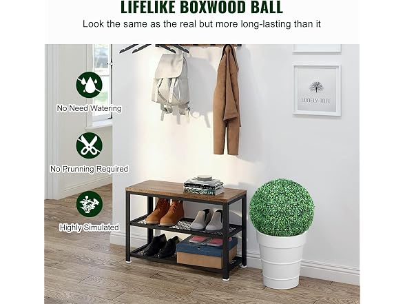 VEVOR 2 Pcs 16” Artificial Plant Topiary Ball