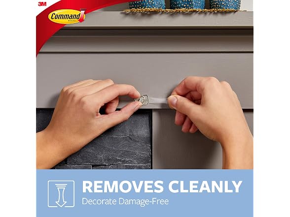 20 Clips Plus 24 Strips Command Clear Decorative Adhesive Clips
