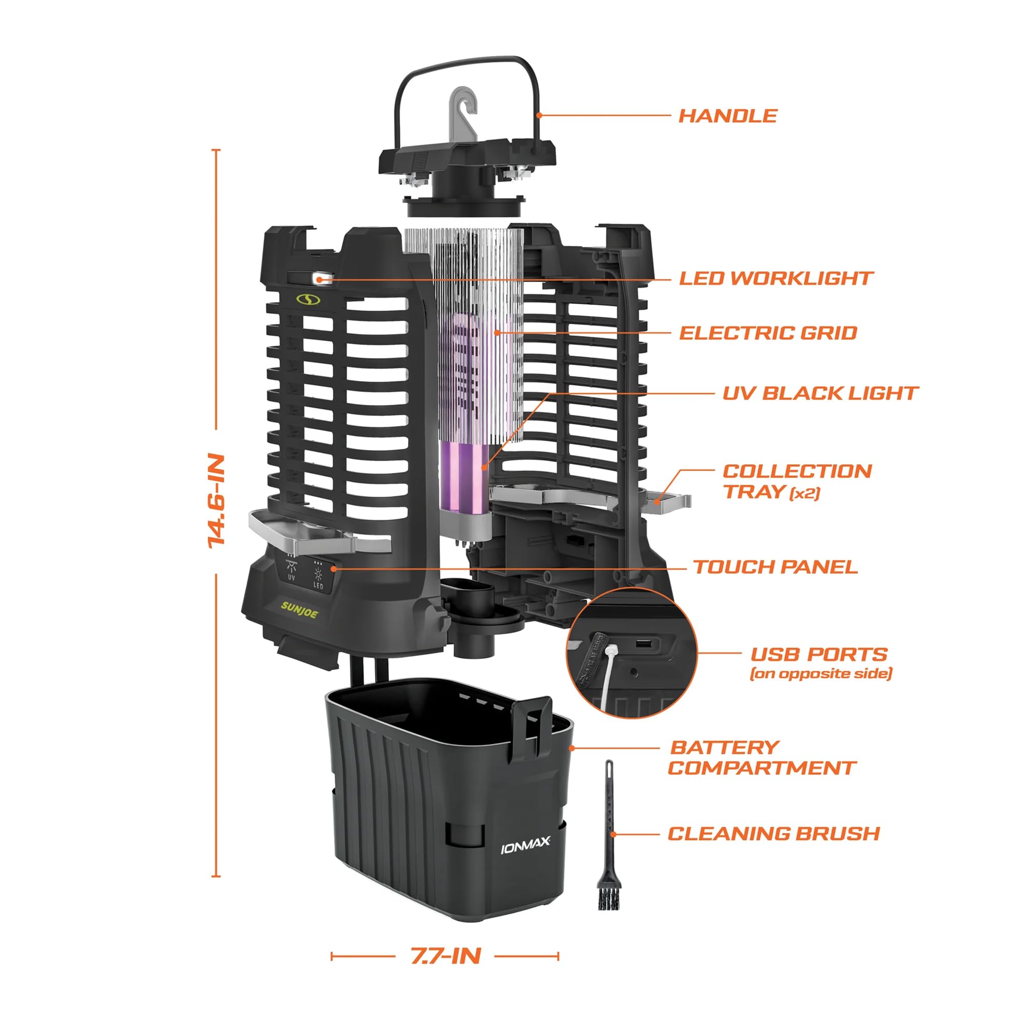 Sun Joe Cordless Indoor/Outdoor Bug Zapper - Gallery 6