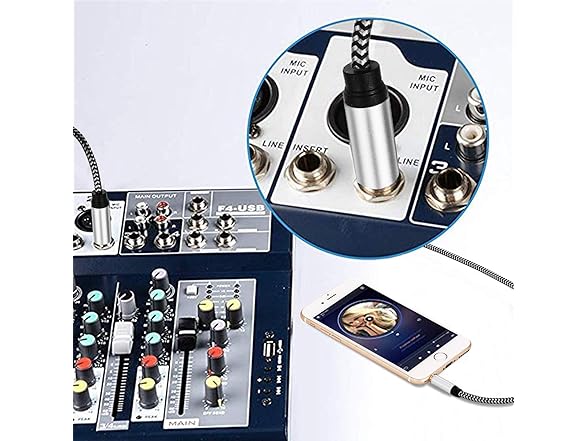 MORELECS 1/8 to 1/4 Stereo Cable