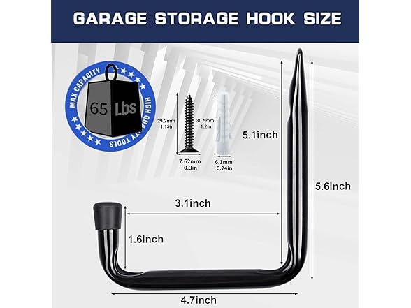 Heavy Duty Garage Utility Hooks 10pk
