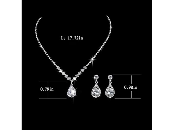 Fairyu Women's Wedding Crystal Teardrop