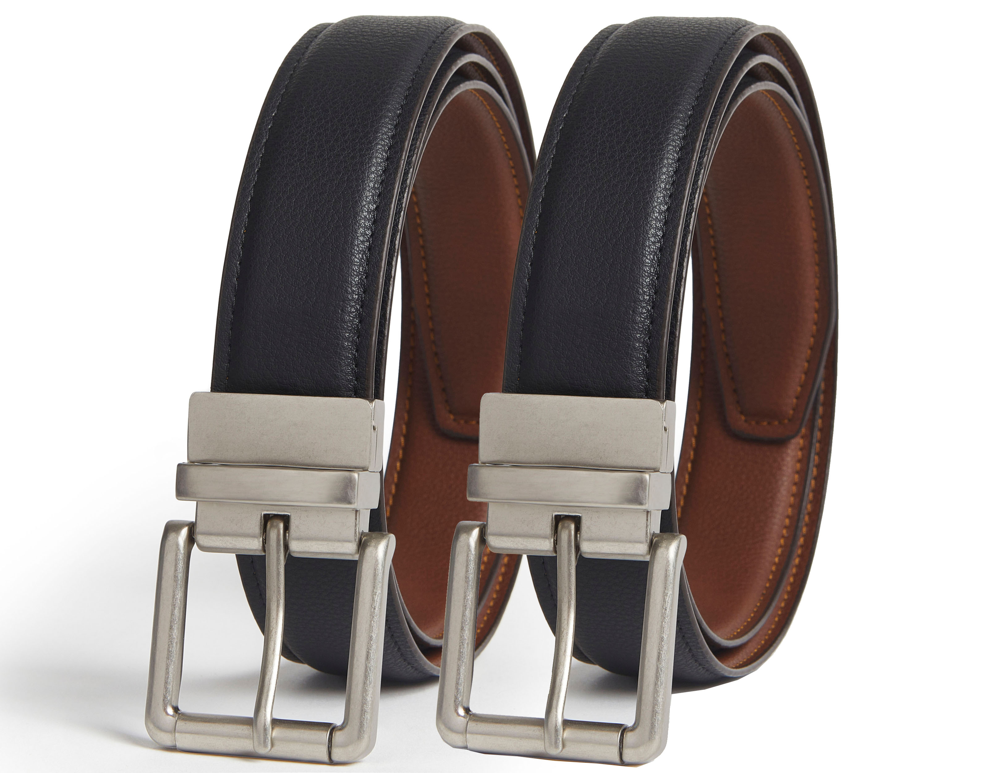 1 or 2PK G.B. Casual Stretch Reversible Belt - Gallery 12
