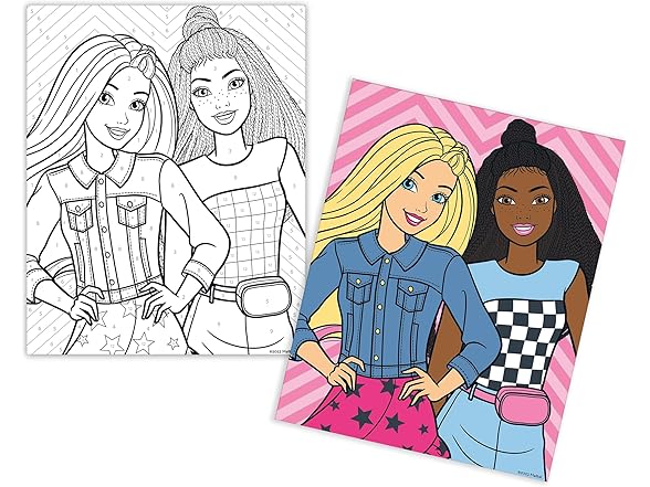 Cra-Z-Art Barbie Crayon by Number Set