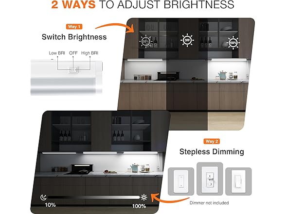 36inch Linkable Under Cabinet Lighting Hardwired Plug-in