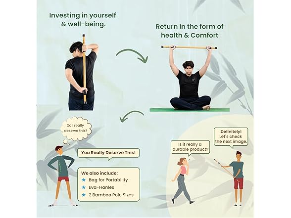 Bamboo Yoga Stick
