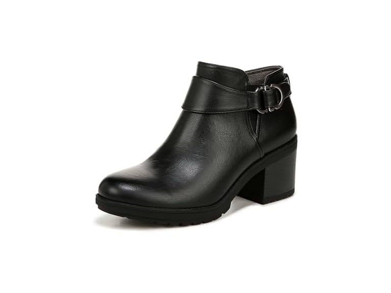 Dr. Scholl's Women's Prue Block Heel Ankle Bootie Ankle Boot Black Smooth 10 M