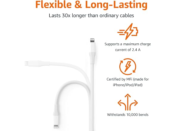 Amazon Basics MFi Certified USB-C to Lightning Fast Charging Cable
