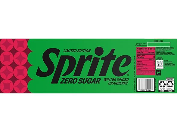 12PK Sprite Winter Spiced Cranberry Zero Sugar