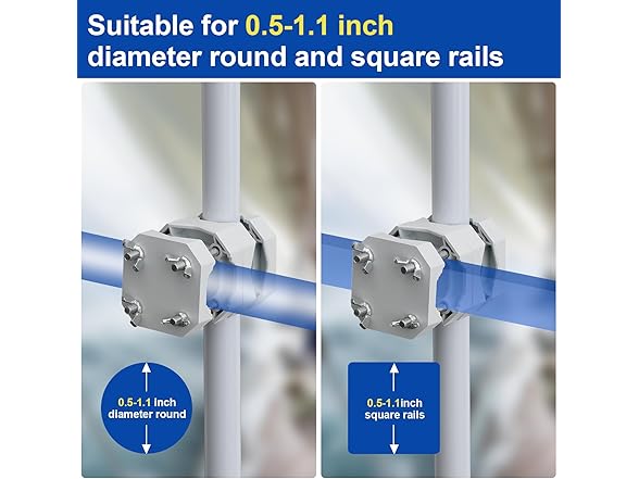 Boat Flag Pole 6FT w/US Flag White