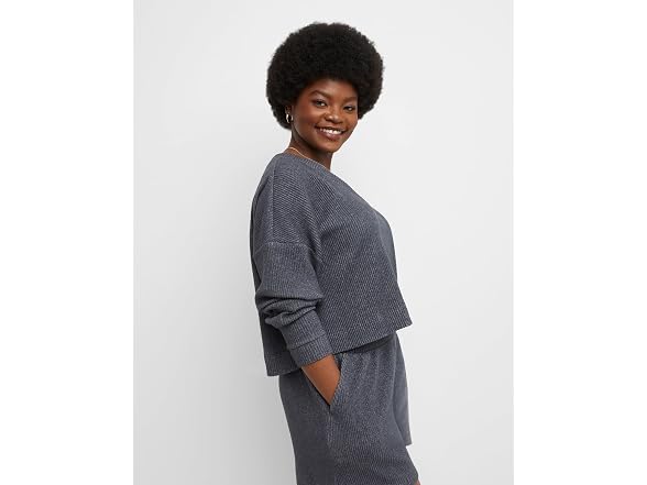 Hanes Women Originals Ottoman Crop Top