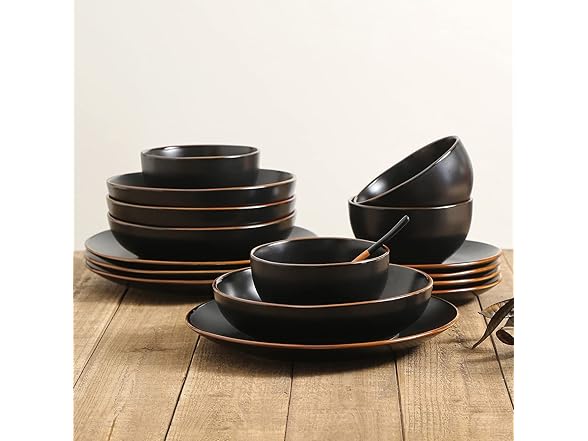 Stone Lain Brasa Modern Stoneware 16 Piece Dinnerware Set