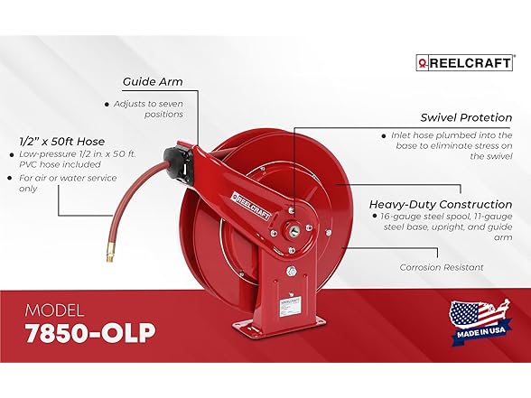 Reelcraft 7850 OLP Spring Driven Hose