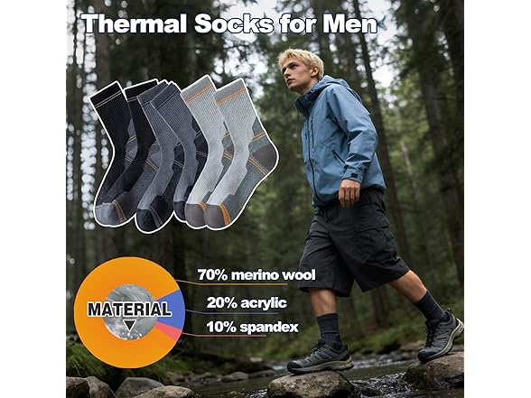 BONANGEL Thin Merino Wool Socks