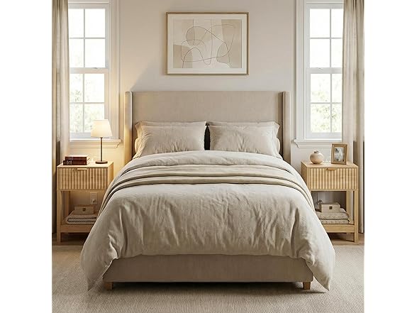 Nasonet Oak Nightstands with Drawer