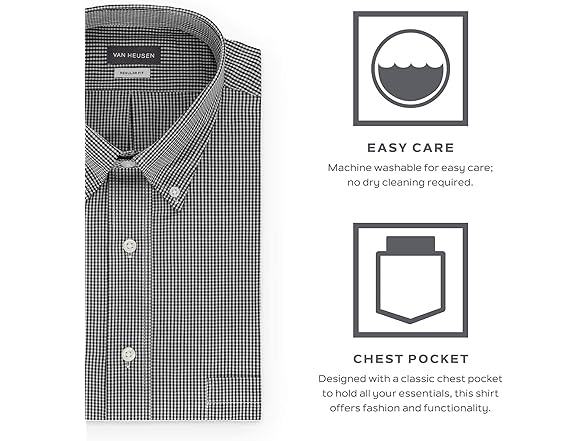 Van Heusen Dress Shirt (M) Slate