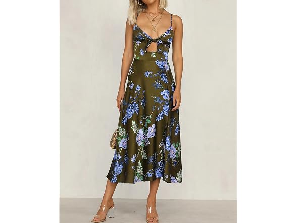 Fashionme Women (L) Spaghetti Strap Midi Cutout