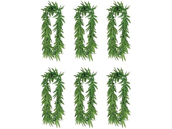 Beistle Tropical Fern Leaf Leis 6-Pack Green