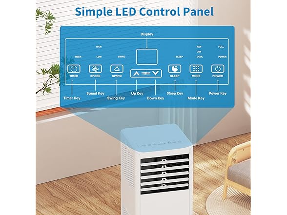 Towallmark 8,000 BTU 3-In-1 Portable Air Conditioner