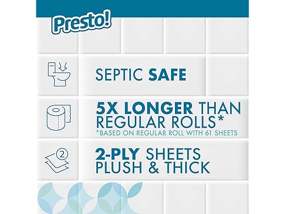 Presto! Amazon Brand - Presto! 308-Sheet Mega Ro