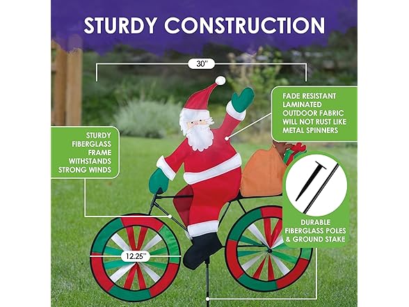 Premier Kites Santa Bike Spinner