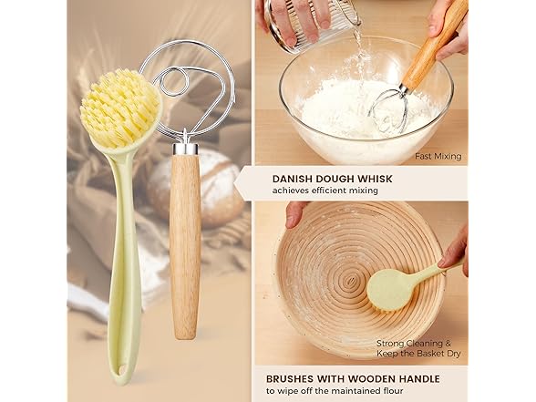 TEZOU Artisan Sourdough Bread Proofing Baskets Set