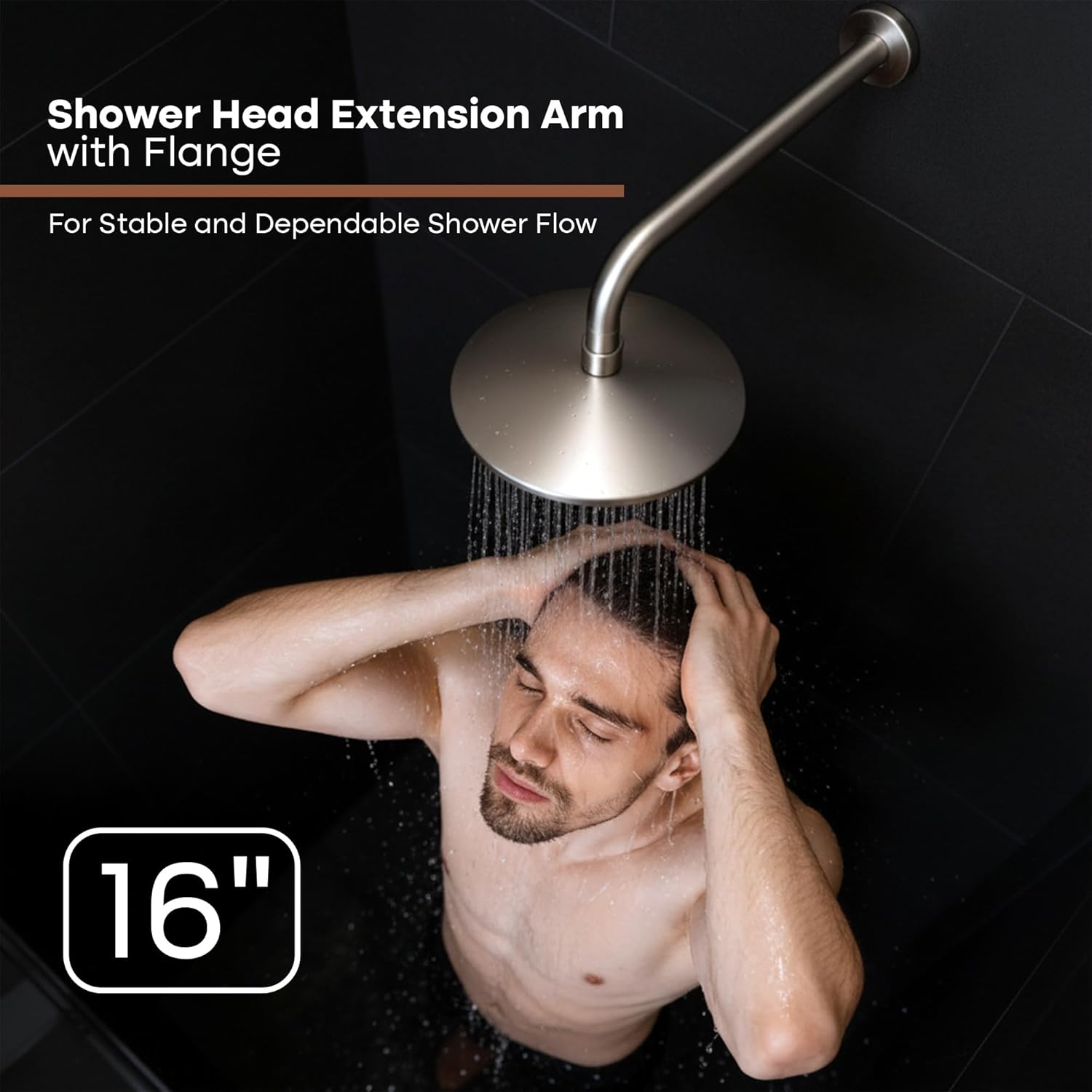 SUPPLYGIANT 16 Inch Shower Arm 90 Degree Extention - Gallery 9