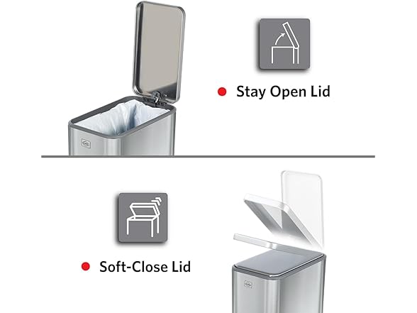 Clorox Slim Trash Can - 2.6 Gallon