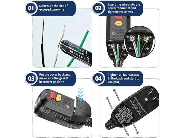 2 Pack GFCI Plug Adapter Replacement