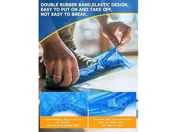 Shoe Covers Disposable Non Slip Pack of 300 (150 Pairs)