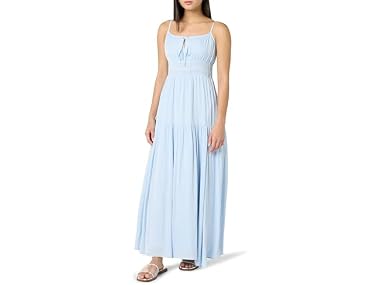 $7.99, Was $79.90, 90% Off! The Drop Women Tavia Tie-front Tiered Maxi Dress dealfomo