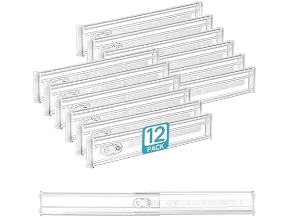 Vtopmart 2.36" Short Upgrade Drawer Dividers 12.8"-22.3"