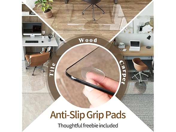 Koonmi 45" x 53" Upgraded Glass Chair Mat