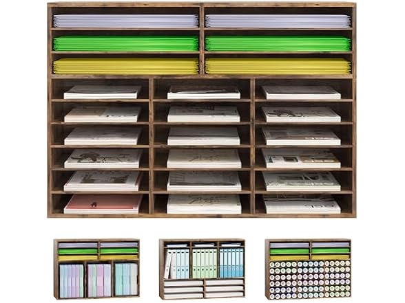 24-Slot 12x12 Scrapbook Paper Storage