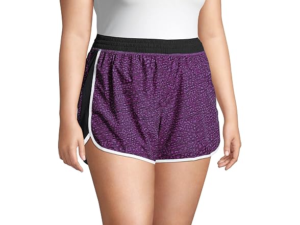 Just MY Size Women (1X) Run Shorts Spot Plum