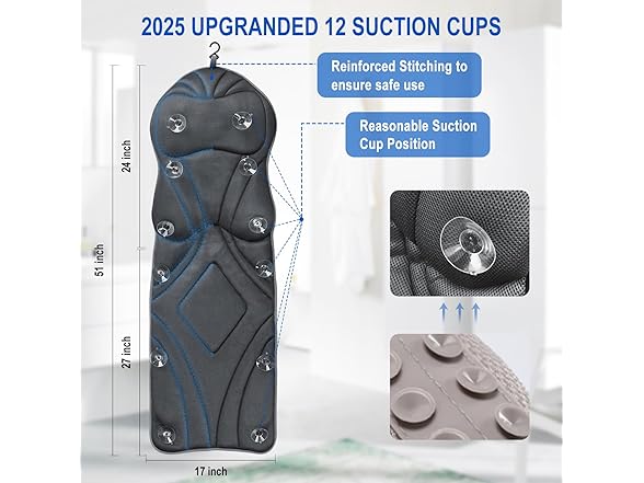 snlewrtu full body bath pillow