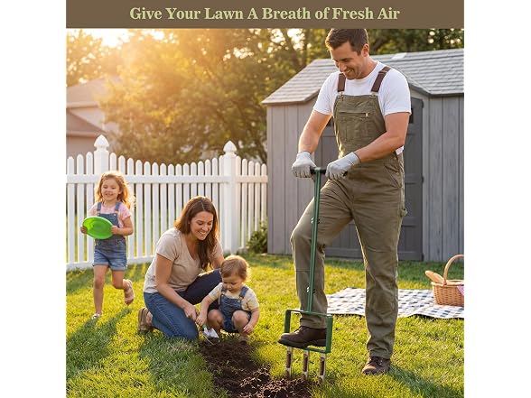 Worcest 2-in-1 Manual Lawn Aerator Tool