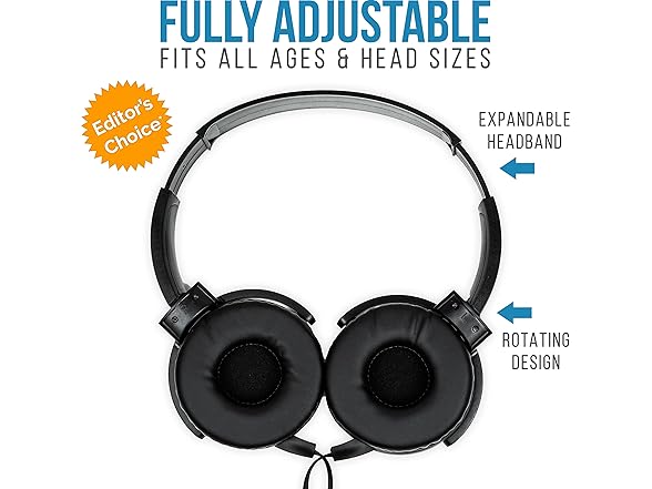 (10 PACK) Barks Classroom On-Ear Premium Student Bulk Headphones
