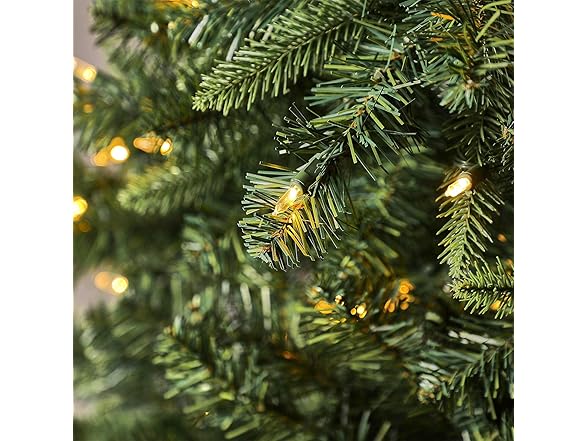 7.5 ft Pre-Lit Vermont Spruce Quick Set Artificial Christmas Tree