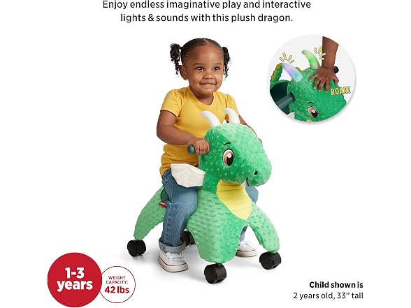 Radio Flyer Jade the Magical Touch Dragon Ride On